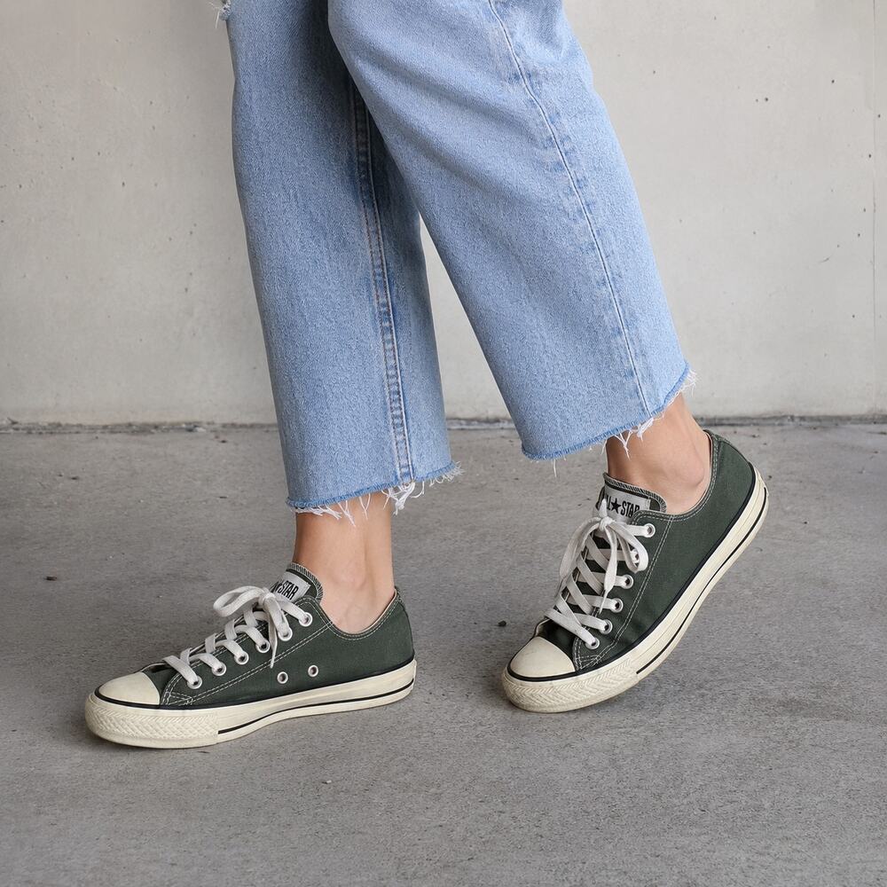 Converse Chuck Taylor All Star Ox Green Canvas Sneakers Women's Size 5